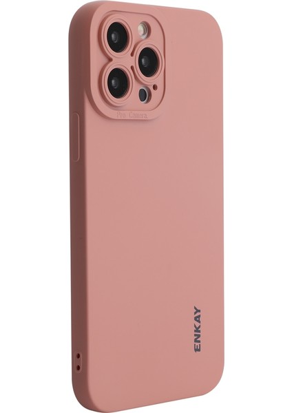Iphone 14 Pro Max (Pink) Için Enkay Sıvı Silikon Şok Geçirmez Telefon Kılıfı (Yurt Dışından)