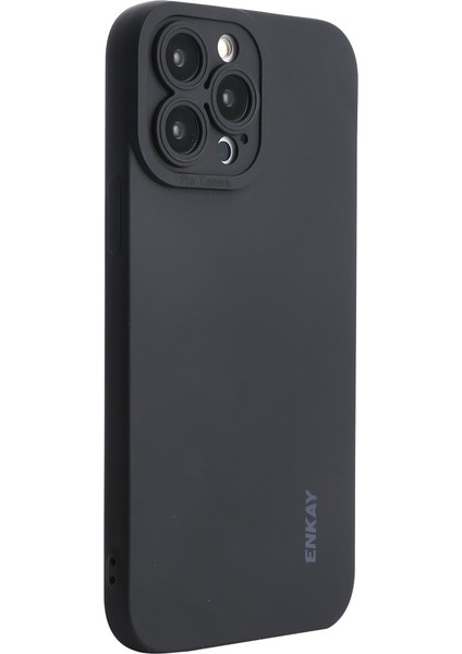 Iphone 14 Pro Max (Siyah) Için Enkay Sıvı Silikon Şok Geçirmez Telefon Kılıfı (Yurt Dışından)