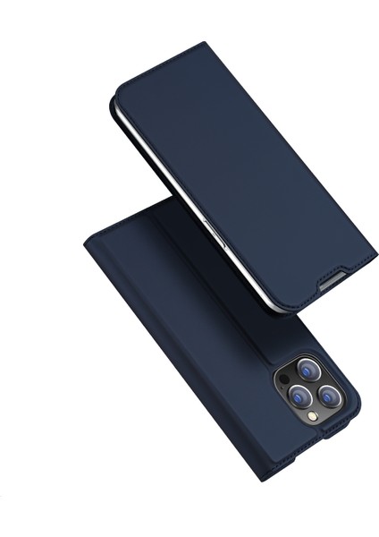 Iphone 14 Pro Max (Koyu Mavi) Için Koruyucu Deri Kasa (Yurt Dışından)