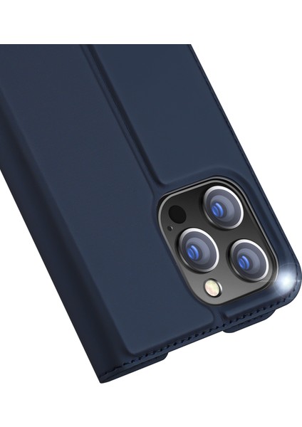 Iphone 14 Pro Max (Koyu Mavi) Için Koruyucu Deri Kasa (Yurt Dışından)