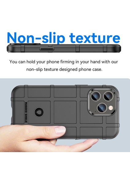 Sağlam Kalkan Tam Kapsama Şok Geçirmez Tpu Kılıfı iPhone 14 Pro Max (Siyah) (Yurt Dışından)