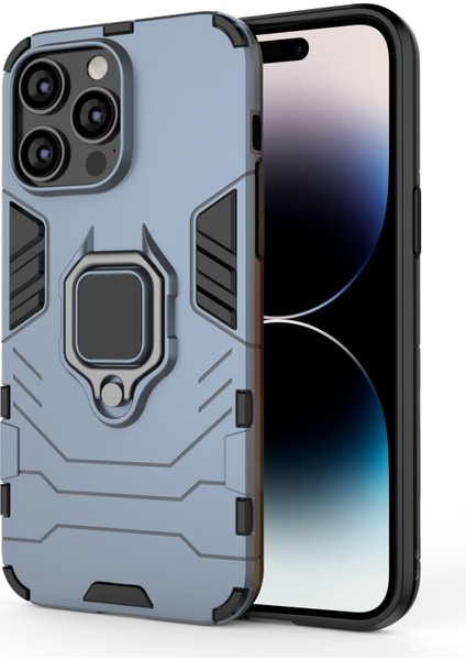 Pc Tpu Manyetik Yüzük Tutucu Iphone 14 Pro Max (Lacivert) Için Telefon Kasası (Yurt Dışından)