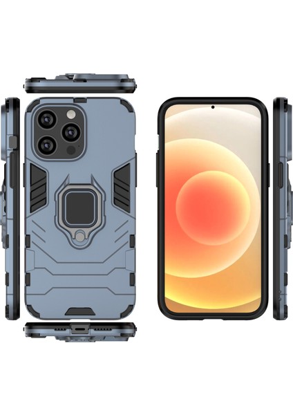 Pc Tpu Manyetik Yüzük Tutucu Iphone 14 Pro Max (Lacivert) Için Telefon Kasası (Yurt Dışından)