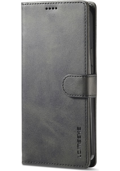 Iphone 14 Pro Max (Siyah) Için Lc.imeeke Buzağı Dokusu Yatay Flip Deri Kasa (Yurt Dışından)