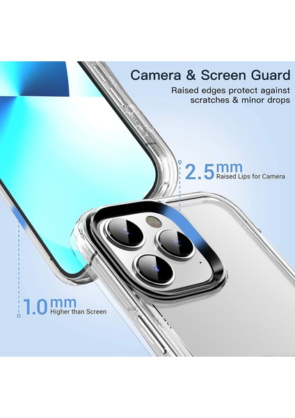 Iphone 14 Pro Max (Gray) Için Şeffaf Zırh Telefon Kılıfı (Yurt Dışından)
