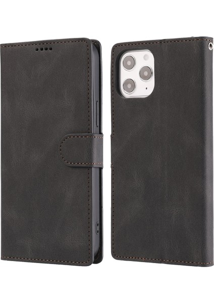 IPhone 14 Pro Max (Siyah) Için Buzağı Doku Deri Kılıf (Yurt Dışından)