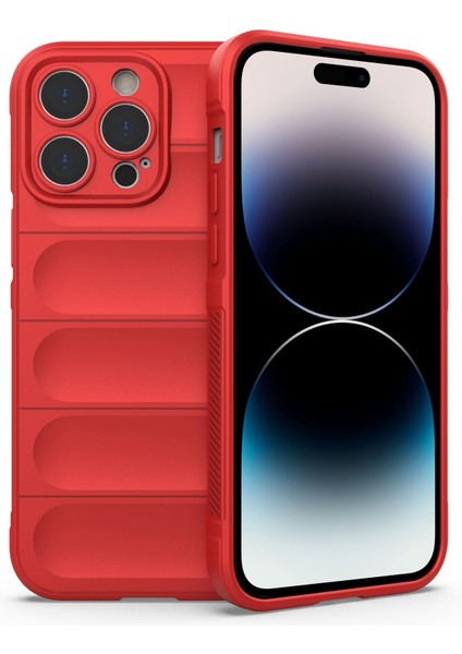 Iphone 14 Pro Max (Kırmızı) Için Magic Shield Tpu Flanel Telefon Kılıfı (Yurt Dışından)