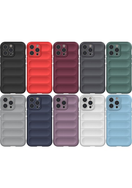 Iphone 14 Pro Max (Dark Gri) Için Magic Shield Tpu Flanel Telefon Kılıfı (Yurt Dışından)