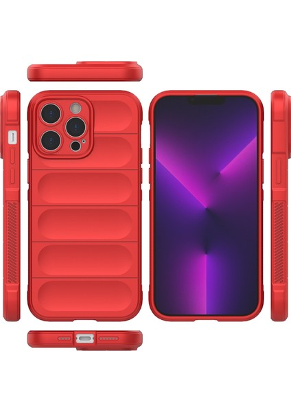 Iphone 14 Pro Max (Dark Gri) Için Magic Shield Tpu Flanel Telefon Kılıfı (Yurt Dışından)