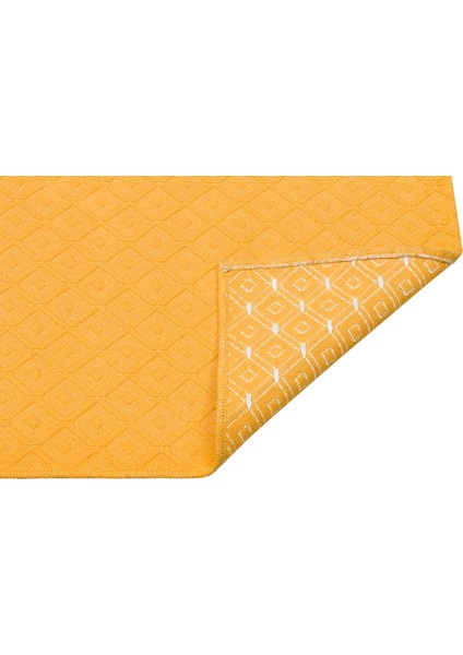 Azela Koleksiyonu 15 Dokuma Sarı Kendinden Desenli Saçaksız Kilim fiyatları