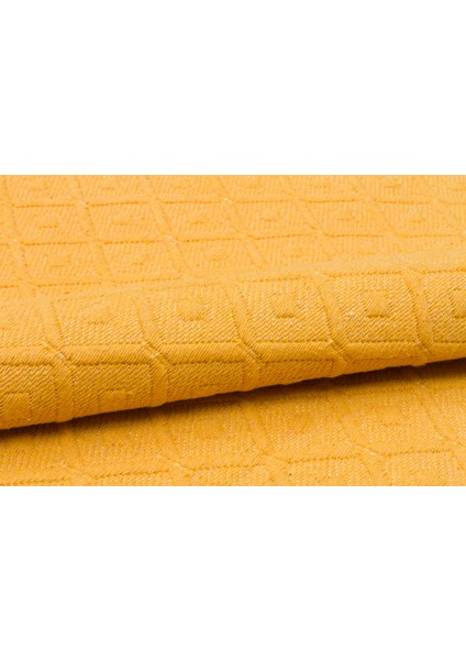 Azela Koleksiyonu 15 Dokuma Sarı Kendinden Desenli Saçaksız Kilim modelleri