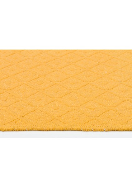 Azela Koleksiyonu 15 Dokuma Sarı Kendinden Desenli Saçaksız Kilim indirimleri