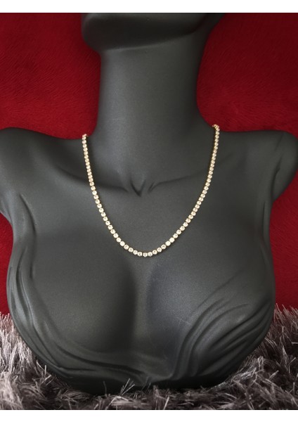 Su Yolu Gold Çelik Kolye 3mm