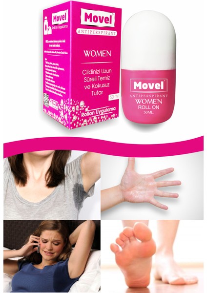 Antiperspirant Roll On El Ayak Koltukaltı Ter ve Women 50ML