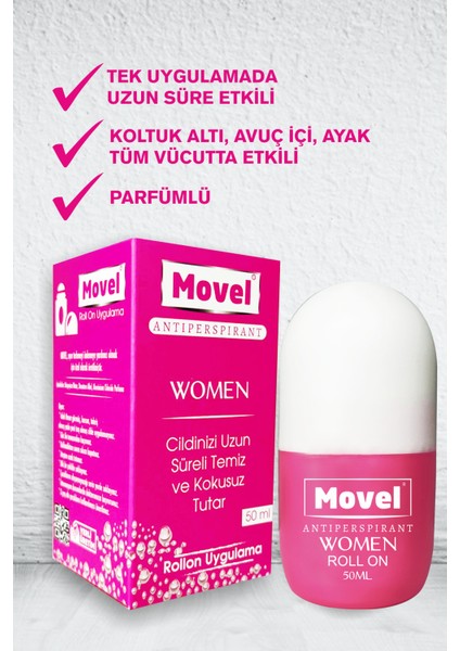 Antiperspirant Roll On El Ayak Koltukaltı Ter ve Women 50ML