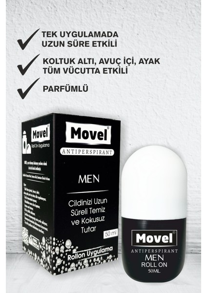 Antiperspirant Roll On El Ayak Koltukaltı Ter ve Men 50ML