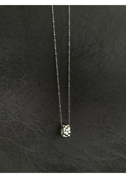 Halka Motif Çelik Kolye