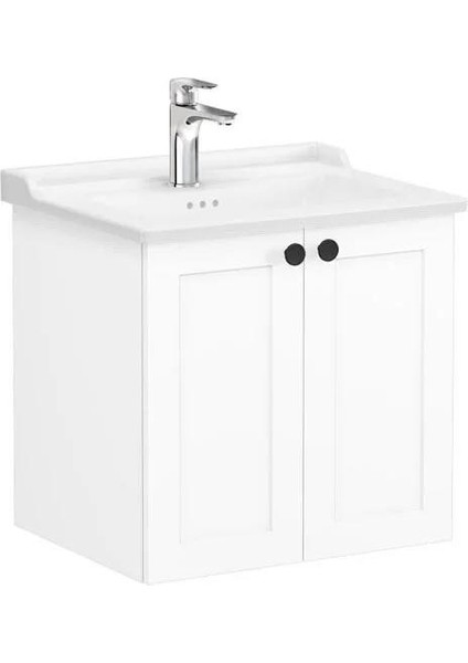 Vitra Root Classic 60 cm Beyaz Kapaklı Banyo Dolabı Alt Modül Lavabo