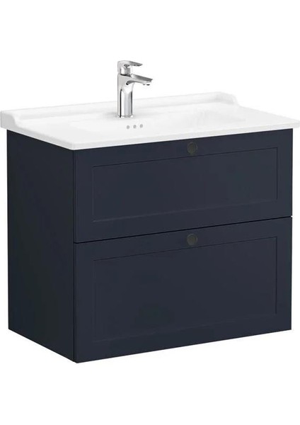 Root Classic 80 cm Lacivert Çekmeceli Banyo Dolabı Alt Modül Lavabo