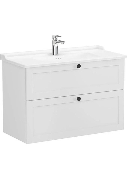 Root Classic 100 cm Açk Gri Çekmeceli Banyo Dolabı Alt Modül Lavabo