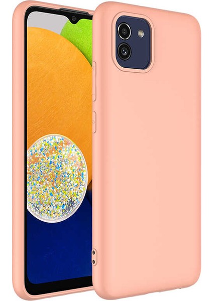 Samsung Galaxy A03 Kılıf Mara Lansman Silikon Mat Soft Korumalı Turuncu