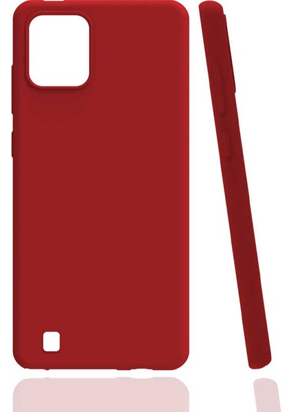 Realme C11 2021 Kılıf Renkli Lüx Korumalı Premier Mat Silikon+Nano Kırmızı