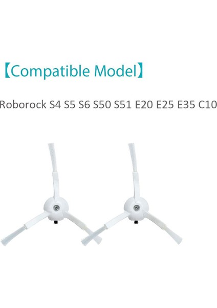 Adet Yan Fırça Değiştirme Xiaomi Roborock S6 S6 Saf S5 S5 Max S4 E4 E20 E25 E35 C10 S50 S51 Robot Vakum Parçaları (Yurt Dışından)