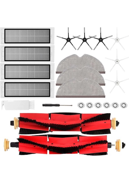 Ana Fırça Hepa Filtre Paspas Pedleri Xiaomi Roborock S6 Maxv S6 S6 Saf E4 S4 Max S4 S5 S5 Max S5 Yedek Aksesuarlar (Yurt Dışından)