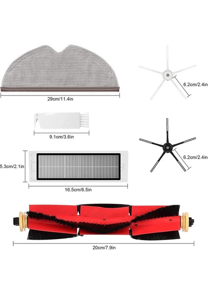 Ana Fırça Hepa Filtre Paspas Pedleri Xiaomi Roborock S6 Maxv S6 S6 Saf E4 S4 Max S4 S5 S5 Max S5 Yedek Aksesuarlar (Yurt Dışından) modelleri