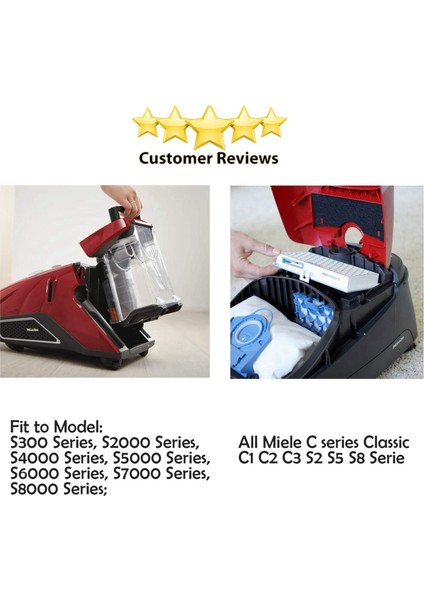 6713110 Miele Elektrikli Süpürge Filtre Mat Için Hava Temizleme Filtresi, 3944711 Hava Temizleme Filtresi 8'li Paket (Yurt Dışından) modelleri