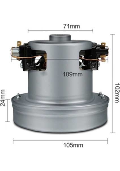 1200W Evrensel Elektrikli Süpürge Motoru Büyük Güç 105MM Çaplı Elektrikli Süpürge Aksesuar Parçaları Değiştirme Kiti (Yurt Dışından)