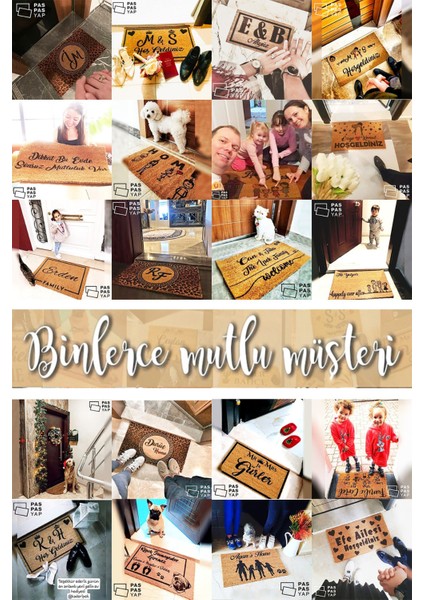 Hello Yazılı Kedi Patili Kapı Önü Paspası fırsatları