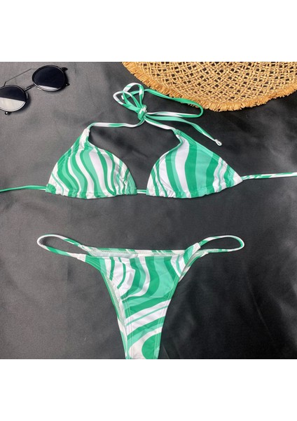 Evelina Yeşil 3'lü Bikini Set fırsatları