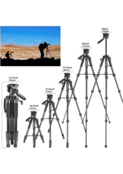 Neepho Taşıma Çantalı, Pro, 360° Dönebilen 175CM Tripod