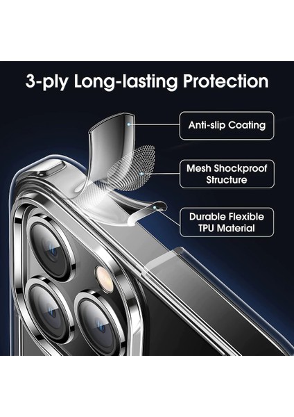 Apple iPhone 14 Pro Uyumlu Kılıf Kamera Çıkıntılı Koruma Sararmaz Şeffaf Arka Kapak modelleri