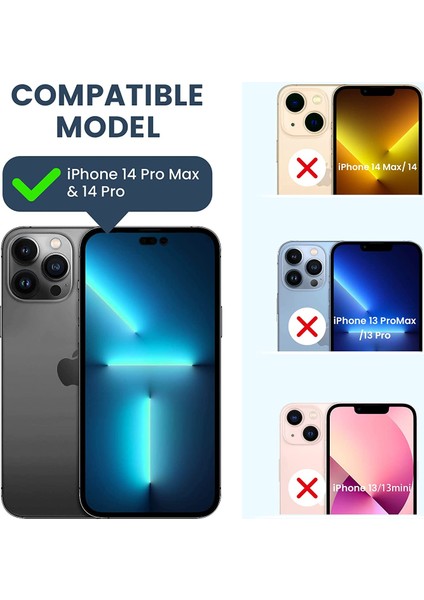 MTK Moveteck Apple iPhone 14 Pro Max Kamera Lens Koruma Camı 3D 3 Parça Tekli Mor-Vb Renkli