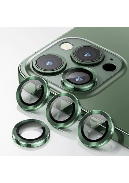 Apple iPhone 14 Pro Uyumlu Kamera Lens Koruma Camı 3D 3 Parça Tekli Mor-Vb Renkli