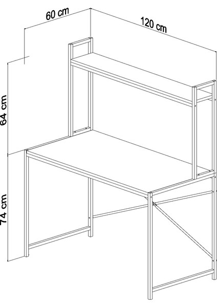 Soluto Çam Tek Raflı Çalışma Masası, Bilgisayar, Ofis Masası
