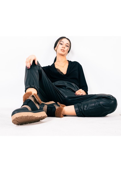 Nude Gerçek Kürk Detaylı Sneaker/bot