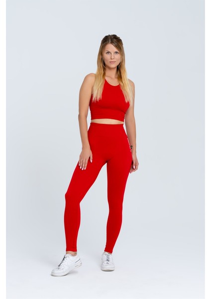 Kadın Halter Yaka Dikişsiz Spor T-Shirt | Crop Tops | modelleri