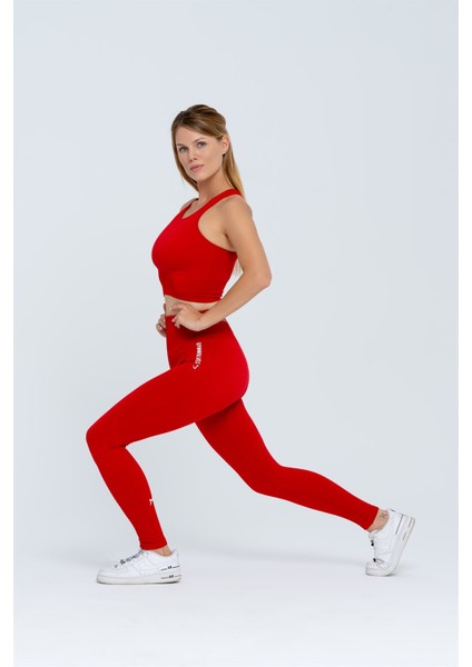 Kadın Halter Yaka Dikişsiz Spor T-Shirt | Crop Tops | indirimleri