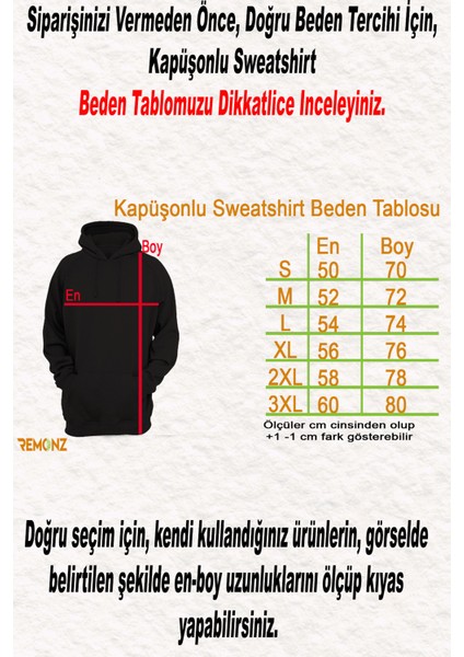 Ormanın Kralları Serisi Kurt Basklı Kalın Kapüşonlu Sweatshirt Hoodie