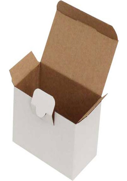 12x7x8 Cm Kilitli Kutu Beyaz 50 Adet