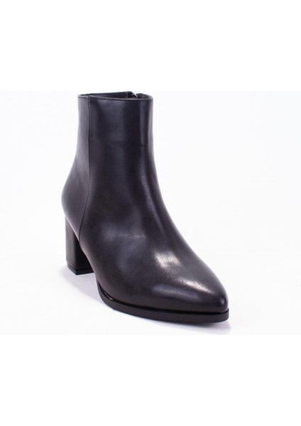 DZA07-998700 Siyah Klasik Topuklu Kadın Bot