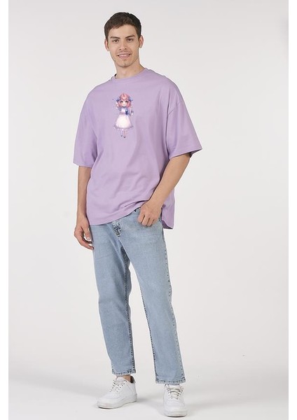 Oversize T-Shirt Prince Mizu Lila modelleri