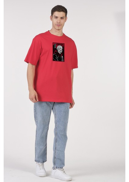 Oversize T-Shirt Ryomen Skuna Kırmızı modelleri