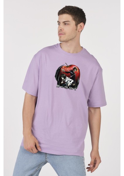 Oversize T-Shirt Death Note Lila