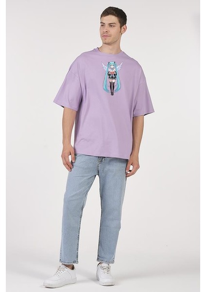 Oversize T-Shirt Demon Lila