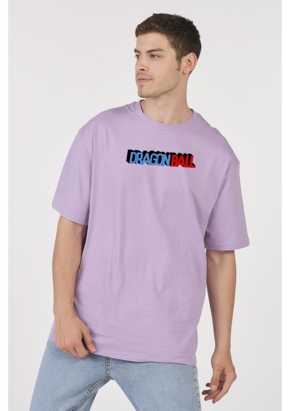 Oversize T-Shirt Dragon Ball Lila