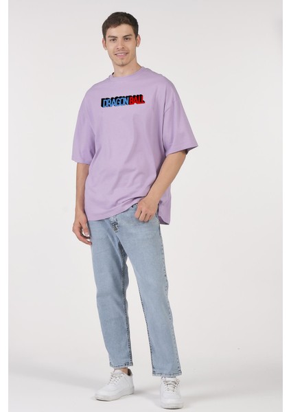 Oversize T-Shirt Dragon Ball Lila modelleri